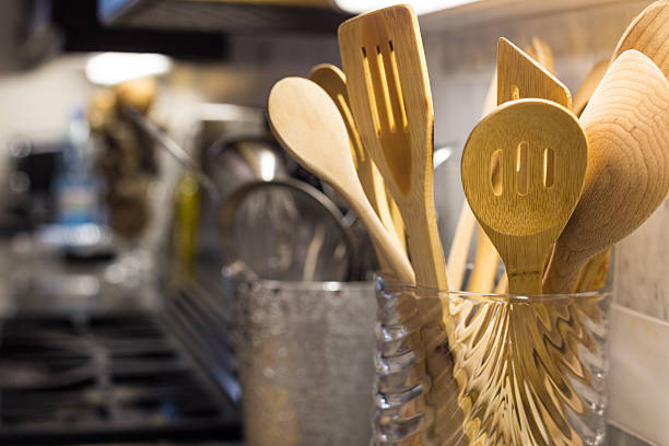 kitchen utensils stock photo