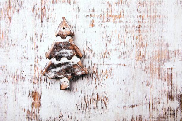 istock Christmas ornament on bright wooden background. Soft focus. Top view. Copy space. 1818000114