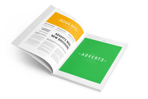 istock Newspaper Advertising Magazine Brochure Mockup on White Background. 3D Rendering 1818058563