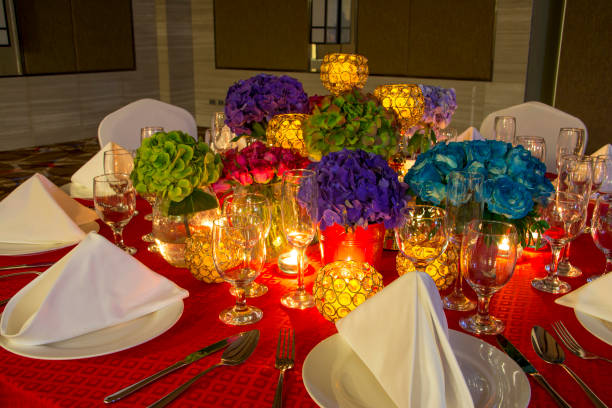 istock An elegant table arrangement for a gala dinner within the ballroom 1818059622