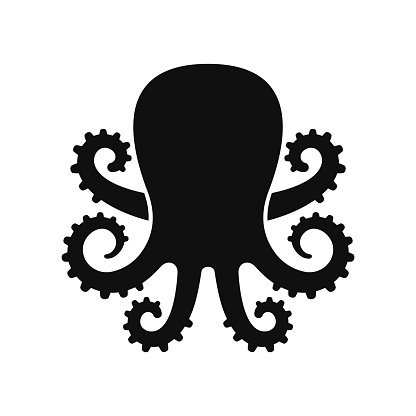 Octopus Logo on White Background. Vector illustration