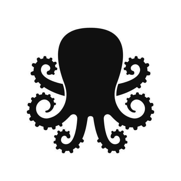 Octopus Logo on White Background. Vector Octopus Logo on White Background. Vector illustration animal leg stock illustrations