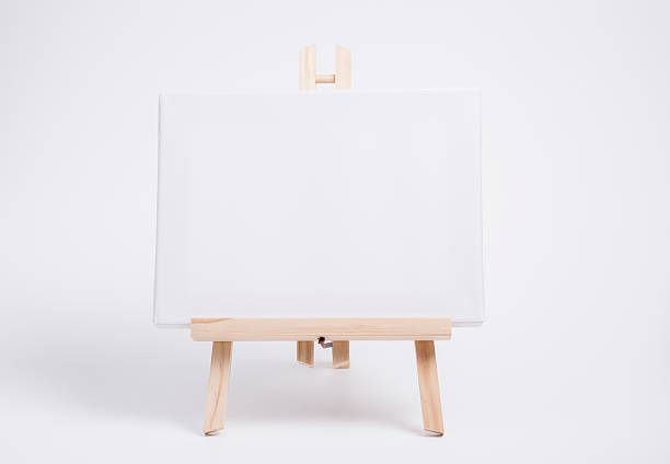 Canvas and easel stock photo