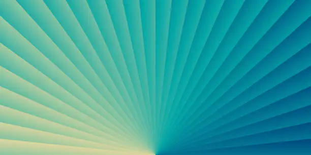 Vector illustration of Abstract design with Light rays and Blue circular gradient - Trendy background