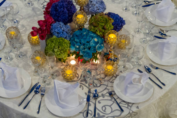 istock An elegant table arrangement for a gala dinner within the ballroom 1818098530