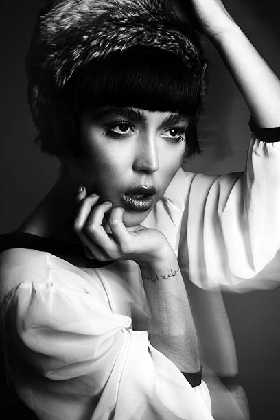 istock Fashion young brunette model 181810551