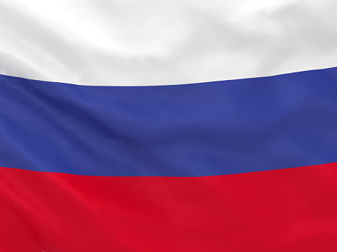 Russia flag waving