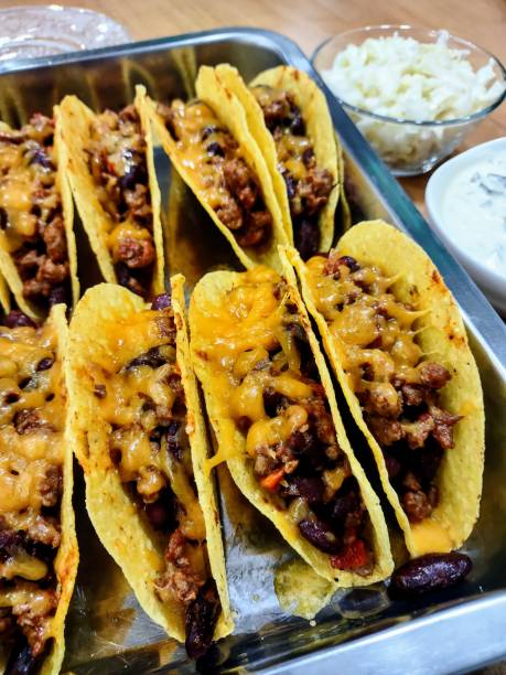istock Freshly prepared Tacos in a pan 1818124435