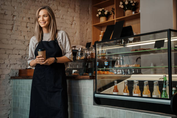 istock Entrepreneurial Barista with Takeaway Coffee 1818126063