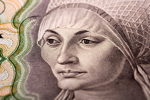 Close up of Australian 10$ Notes