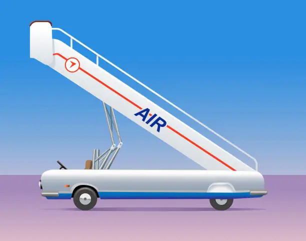 Vector illustration of Airplane ramp