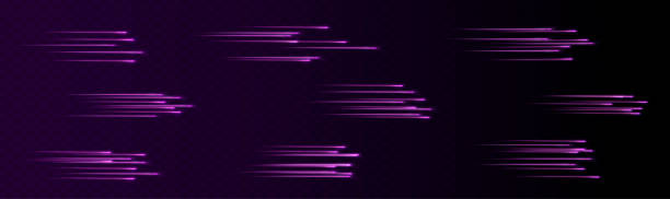istock Speed Lines. Background of pink or neon speed light lines. Dynamic lights on a dark background. Concept of high speed neon speed lines. Vector 1818212400