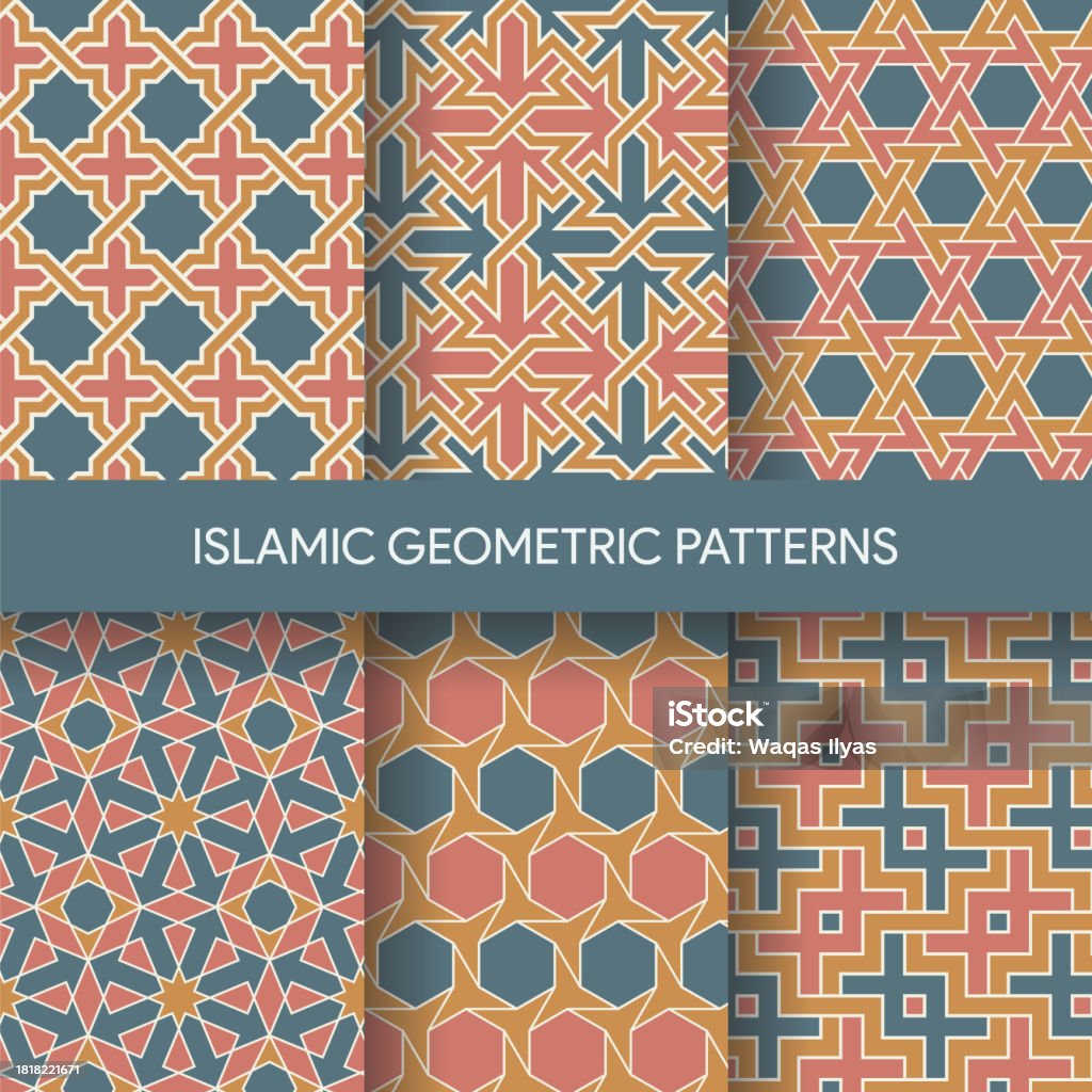 Iskamic Pattern Islamic Mosaic Seamless Geometric Patterns Collection Set Stock ...