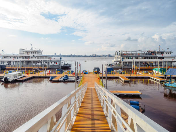 Pier on the Congo river in Kinshasa in Congo.