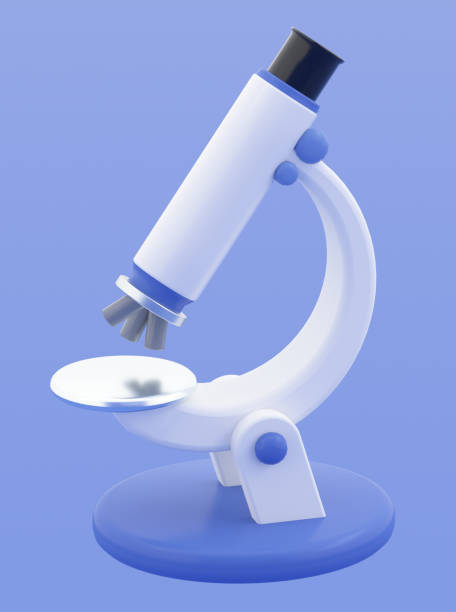 istock Medical monocular microscope with three objective image for the study of new knowledge. The concept of health and medicine, medical care and wellness. 3d render illustration 1818285091