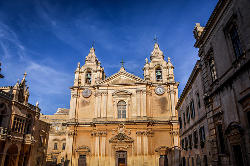 Majestic St. Paul's Cathedral In Mdina, Malta