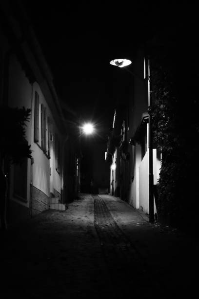 istock Black and White Artistic Night Streets Germany 1818331259