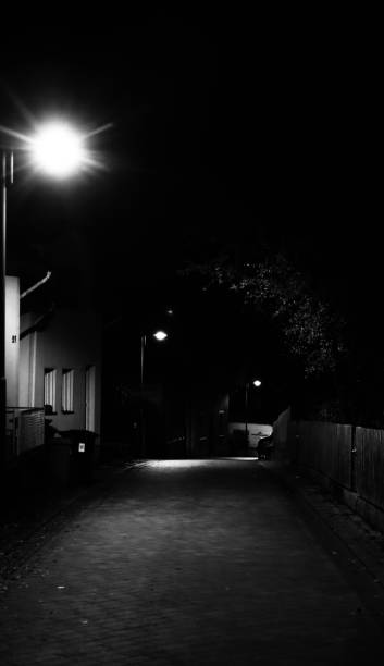 istock Black and White Artistic Night Streets Germany 1818331299