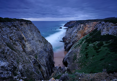 Between cliffs, Sintra Cascais coast, portugal