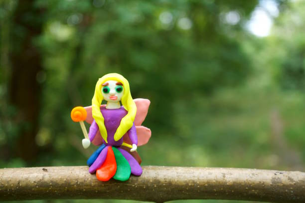 A toy fairy made of plasticine.
