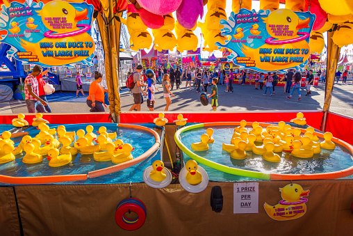 The Ring A Duck carnival game at the Arizona State Fair in Phoenix.