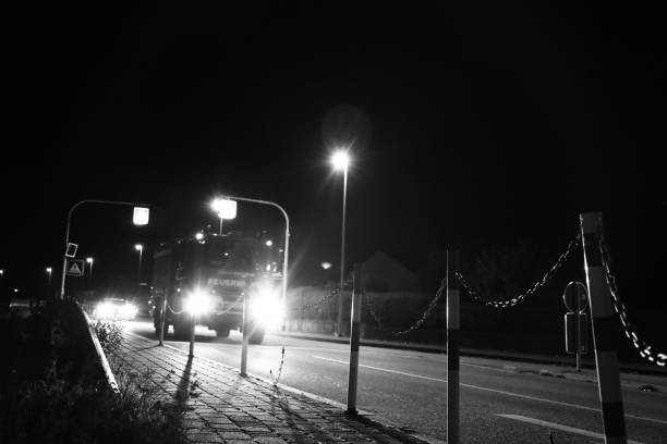 istock Black and White Artistic Night Streets Germany 1818337701