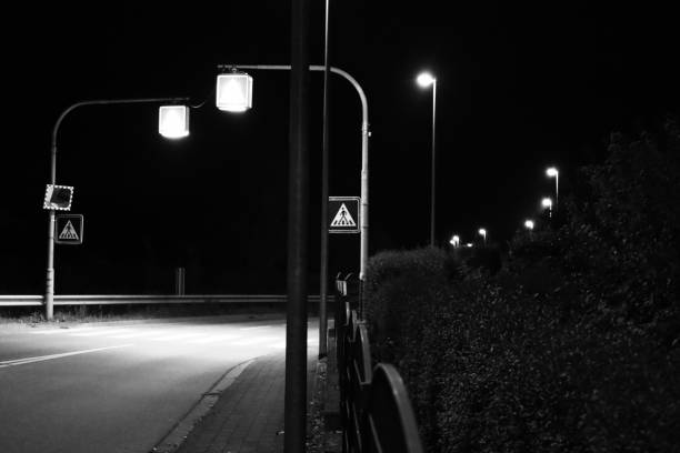 istock Black and White Artistic Night Streets Germany 1818337714