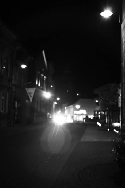 istock Black and White Artistic Night Streets Germany 1818343585