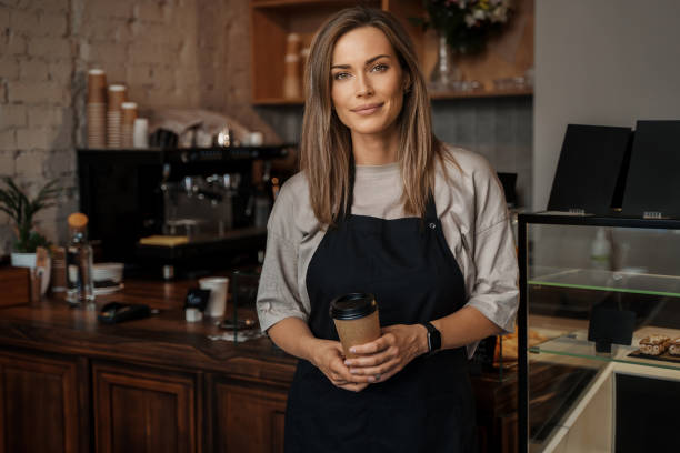 istock Entrepreneurial Barista with Takeaway Coffee 1818349723