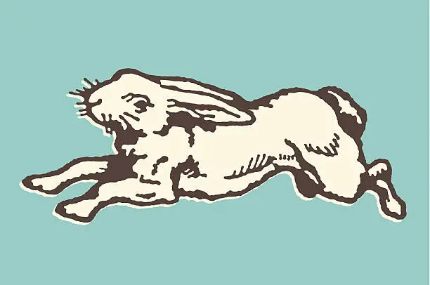 Vector illustration of Running Rabbit