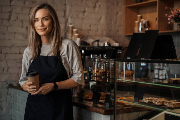 istock Entrepreneurial Barista with Takeaway Coffee 1818354560