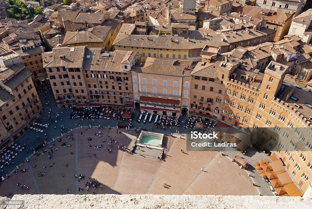 Siena, Piazza del Campo, Italy Architecture Stock Photo