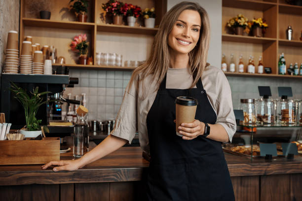 istock Entrepreneurial Barista with Takeaway Coffee 1818360533