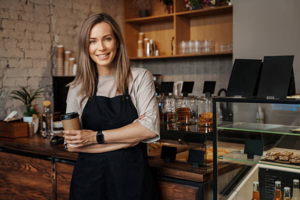 istock Entrepreneurial Barista with Takeaway Coffee 1818361601