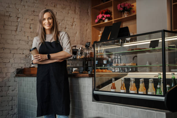 istock Entrepreneurial Barista with Takeaway Coffee 1818363896