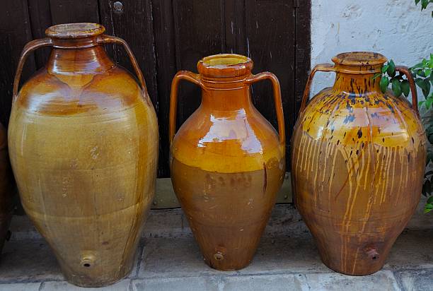 istock handmade terracotta containers for oil, wine, etc 181836958
