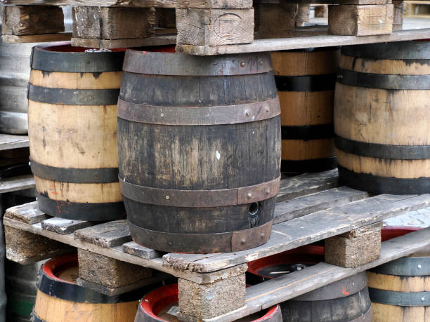 istock wine barrels detail close up 1818391917