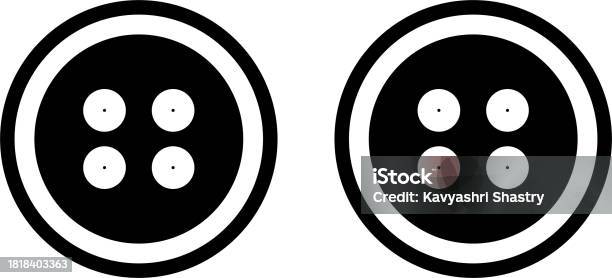Cloth Button Solid And Glyph Vector Illustration Stock Illustration ...