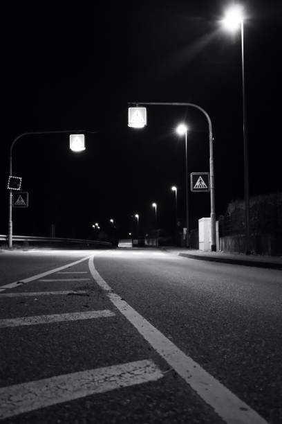 istock Black and White Artistic Night Streets Germany 1818423737