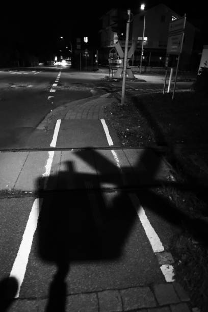 istock Black and White Artistic Night Streets Germany 1818424260