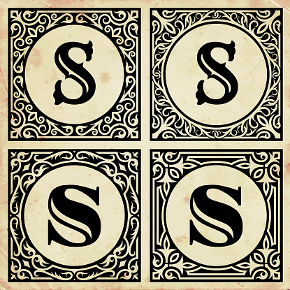 Old Paper with Decorative Letter S