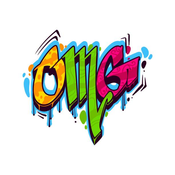 istock OMG graffiti street art, urban style wall tag 1818450566