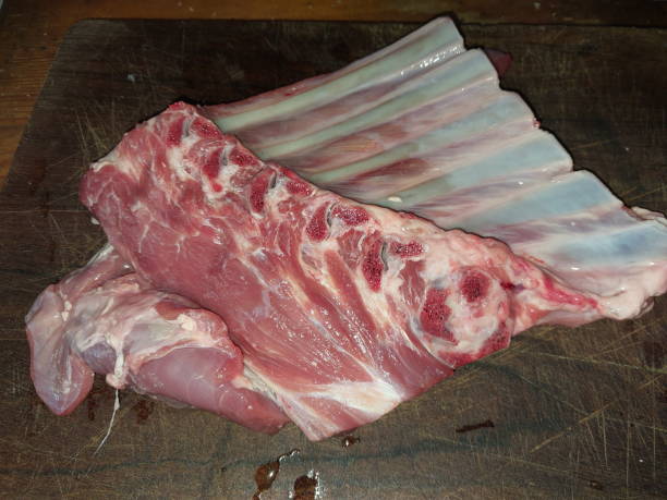 istock Rack of baked lamb ribs dish 1818450584