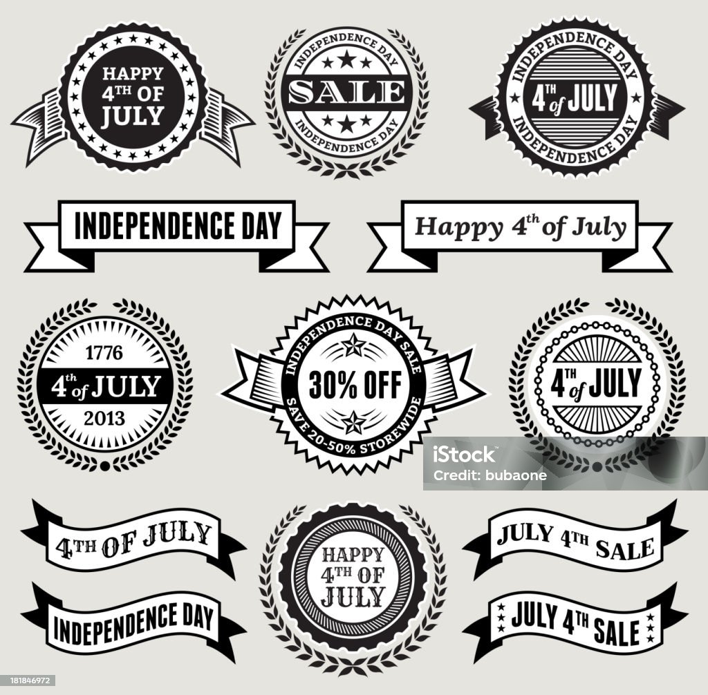 July 4th badges USA patriotic buttons set July 4 badges USA patriotic buttons set American Culture stock vector