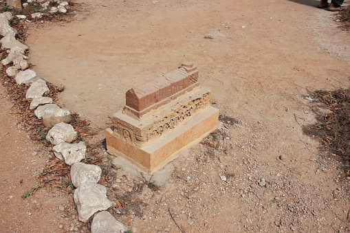 Chaukhandi vintage tombs close Karachi in Pakistan