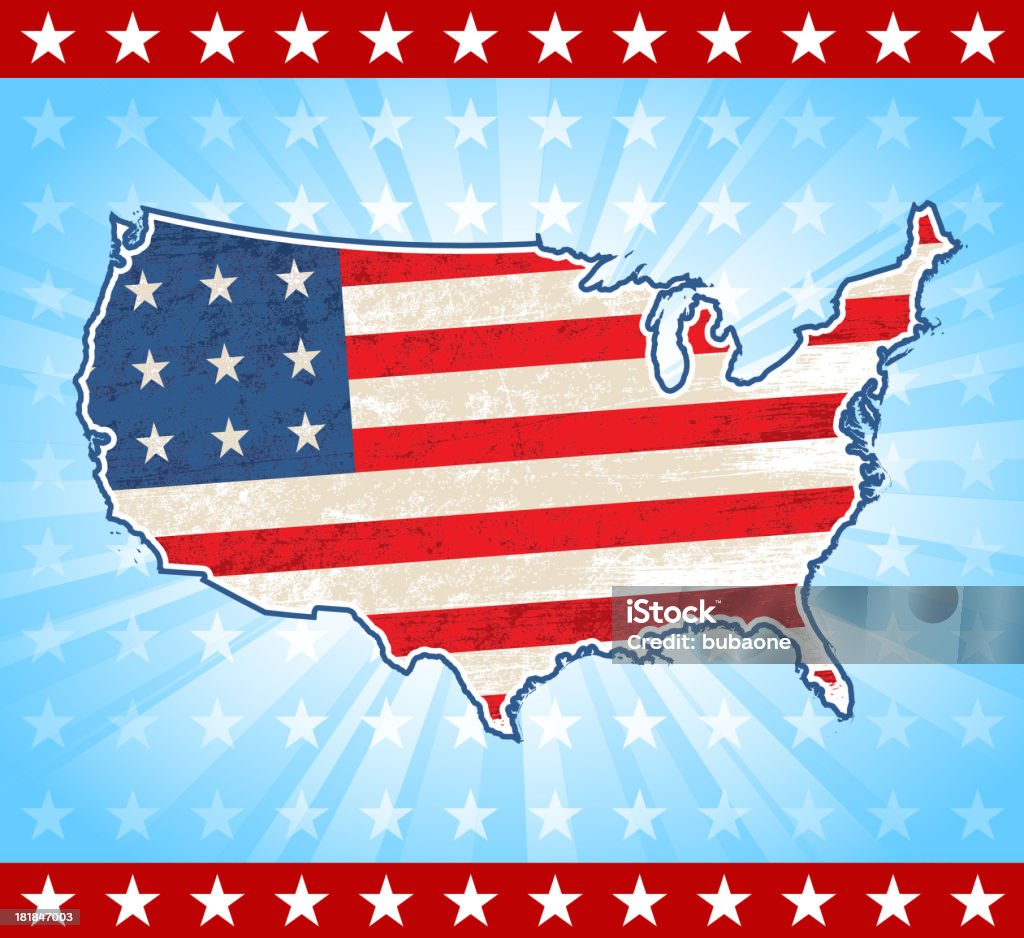 Patriotique USA carte - clipart vectoriel de Allégorie libre de droits
