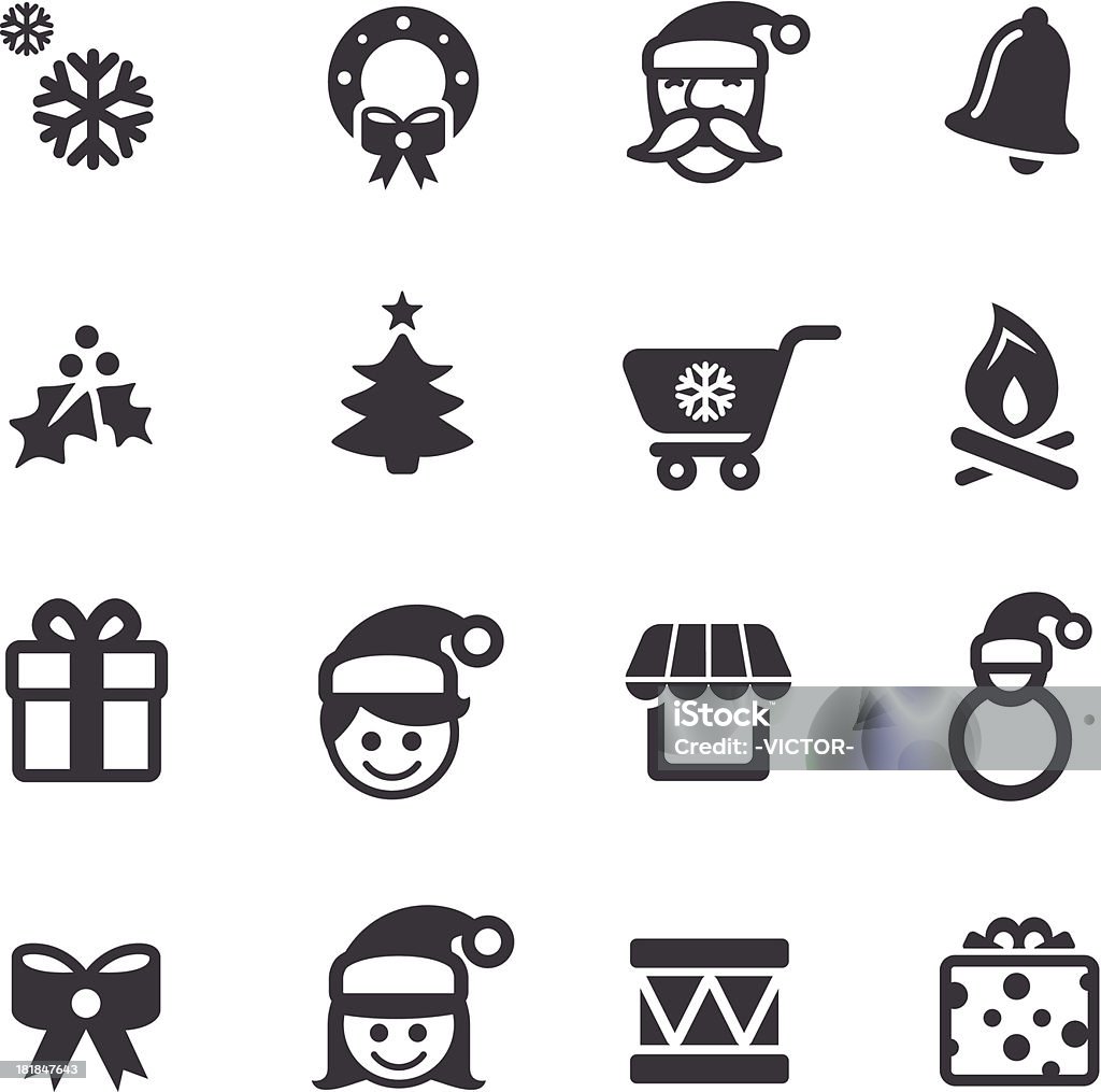 Christmas Element Icons - Acme Series View All: Black Color stock vector