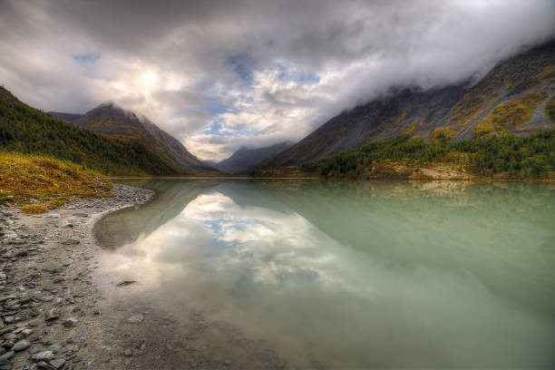 istock A beautiful lake in a mountain valley. 1818487492