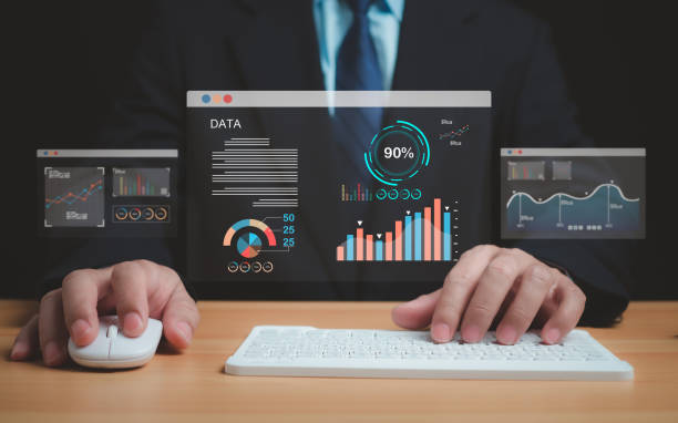 istock Business people use computers to analyze business and manage corporate data, business analytics with charts, metrics and KPIs to improve organizational performance, marketing, financial organization strategy. 1818488068