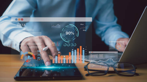 istock Business people use computers to analyze business and manage corporate data, business analytics with charts, metrics and KPIs to improve organizational performance, marketing, financial organization strategy. 1818488070
